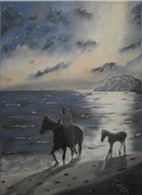 konie o zachodzie slonca