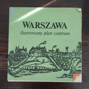 Warszawa ilustrowany plan centrum 1987