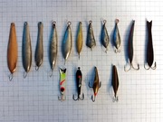 Blaszki, błystki podlodowe, oblejki, oblewki 15 szt