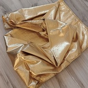 **WIELKI wieczorowy SZAL złota TAFTA brokat 190x85 1950+