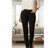 Aksamitne damskie spodnie żakardowe C&A r. 40