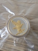 Australian Wedge-tailed Eagle 2023 - 2 uncja srebra - pozłacane HIGH RELIEF