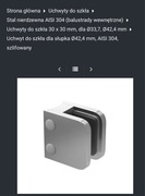 uchwyt do szyb na słupek Fi 42