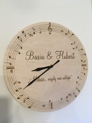 Grawerowany zegar na ścianę, pamiątka, jubileusz, prezent