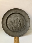 talerz cynowy BECZKI do gospoda bar zdobiony stary