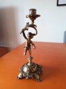 Świecznik,  mosiądz 