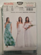 Wykrój papierowy Burda- sukienka wizytowa