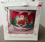 VITBIS ręcznie malowana bombka + wieszak produkt polski Nowa 15cm!