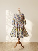 Włoska sukienka MKM majolika sycylijska cytryny boho perfumy gratis