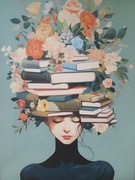 Inspirujący plakat dla miłośników książek 30x40 wysoka jakość