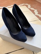 Czółenka granat zamsz 38