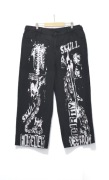 Spodnie Jeansy Luźne Szerokie Baggy Punk Grunge Skate Czarne |R. XXL
