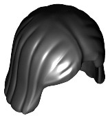Figurka LEGO włosy kolor: black / czarne  4530
