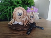 Dekoracja- Buźki kamienne z fryzurą 