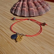 Bransoletka na sznureczku Cytryn Agat Botswana Regulowana Rękodzieło