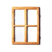 Drewniana rama okno z szybą vintage retro 59x80 cm