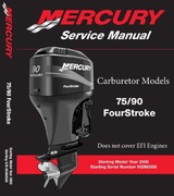 SERWISÓWKA SERVICE MANUAL MERCURY MARINE 75 90 KM 4T FOUR STROKE LATA 2000+