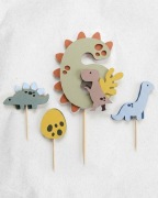 Ręcznie robiony topper na tort - 6 urodziny - zestaw 4 szt 28cm