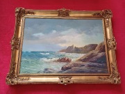 Stary obraz na płótnie  Leo Charles Moller 1899 - 1992