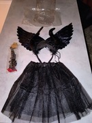 Zestaw Karnawałowy Czarna Wróżka / Maleficent / Gothic / Halloween 