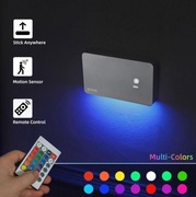 Inteligentna lampka nocna z czujnikiem ruchu 4 tryby LED RGBW pilot