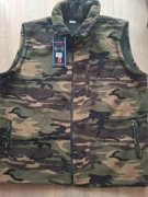 Bezrękawnik kamizelka moro polar gruby z kieszeniami 5XL DUŻY ROZMIAR