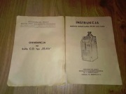 Instrukcja obsługi opalania małych kotłów ES-KA karta gwarancyjna 1969
