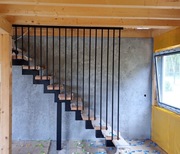 Balustrada wewnętrzna schodowa szklana barierka