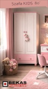 Szafa dziecięca KIDS  Biało Różowa PINK BEKAS Dąb Producent Mebli 