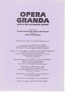 Program teatralny- Opera Granda