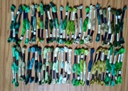 Mulina Anchor 8m zestaw 60 szt odcienie zieleni plus GRATIS 