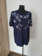 Granatowa bluzka 5XL z ozdobami