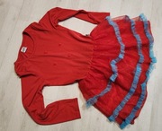 strój hiszpanka czerwony kapturek sukienka 717