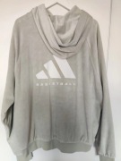 Bluza adidas one velour hoody basketball welur jasno zielony XL boxy