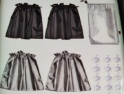 Zasłony  na szybę samochodu dla dziecka 4szt +14szt przyssawki.