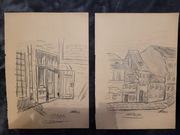 Zestaw starych szkiców 