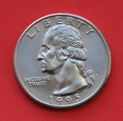 25  Centów  1995  D  -     USA    Mennica D   stan !!