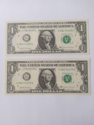 2x1USD, ONE DOLLAR USA 2017A, CHICAGO, ILLINOIS, kolejne numery 
