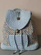 Plecak ze sznurka bawełnianego 3mm, hand made 