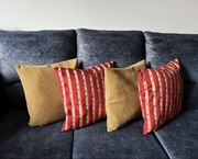 Poszewki dekoracyjne na poduszki (jaśki) bordowe musztardowe miodowe