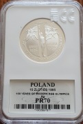 10 zł. 100 jat nowożytnych igrzysk 1995 Gcn pr70