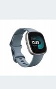 Fitbit Versa 4 Platinum Aluminum Waterfall Blue Niebieski