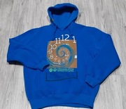 Bluza z kapturem Crosshatch z nadrukiem r. XL niebieska