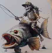 Naklejki winylowe 8x8 na auto wędkarstwo ryby truposz świetna kozak jakość 