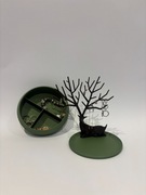 Jelonek na biżuterię – stojak z organizerem, zielony, z mojej kolekcji