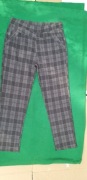 Spodnie damskie elastyczne w czarno-szarą kratkę 4XL-5XL.