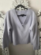 Lawendowy cieplutki sweter Alpaka Primark XL/42