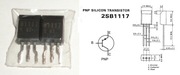 Tranzystor NEC PNP 2SB1117 B1117 TO-92 TRANSISTOR SILICON 30V 3A 1W 280MHz