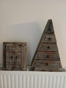 choinka, ramka do zdjęć, drewno, regał