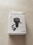 transmiter Bluetooth 5.3 FM,TenLaitech do radia samochodowego z kablem